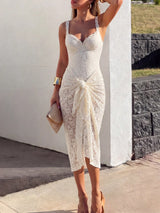 SHEIN Bonvoyette Delicate Lace Fabric Swimsuit