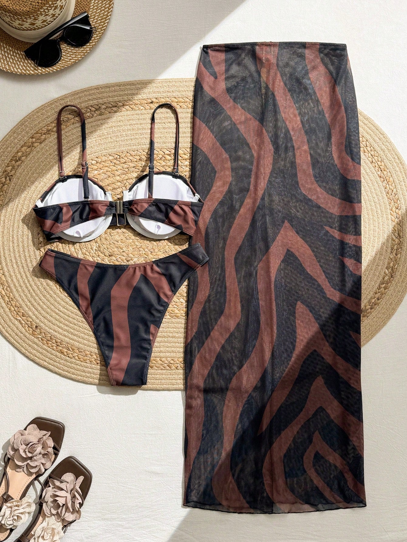 SHEIN Bonvoyette Summer Beach Women's 3-Piece Set