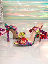 SHEIN Colorful Strap High Heel Sandals