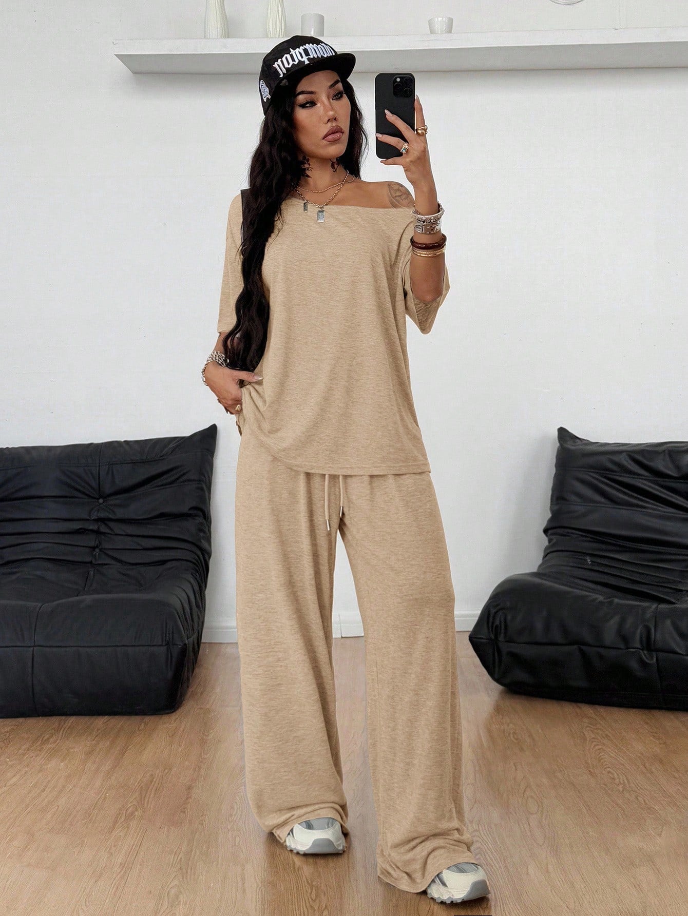 SHEIN Coolane Minimalist Streetwear Basic Two Pieces