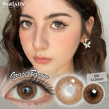SHEIN FRESH LADY 1 Pair Grace Series Hazel Colored Contact Lenses