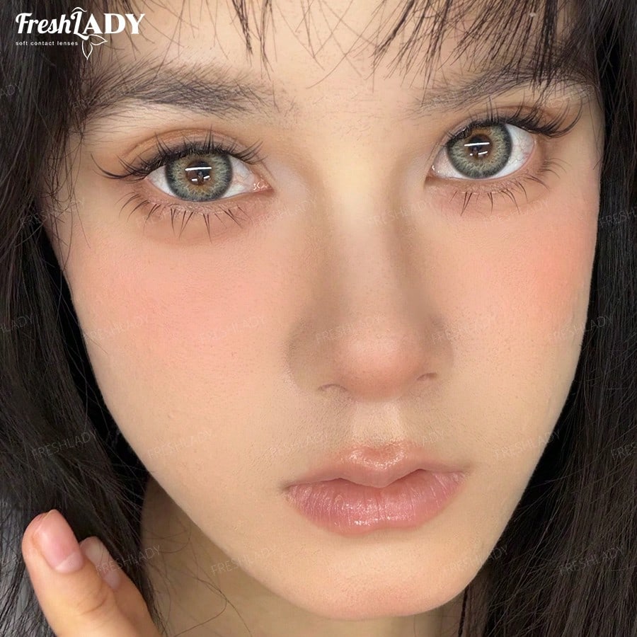 SHEIN FRESH LADY 1 Pair Gray Eyes Cosmetic Lenses