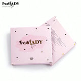 Pink 'FreshLADY' product packaging on a white background