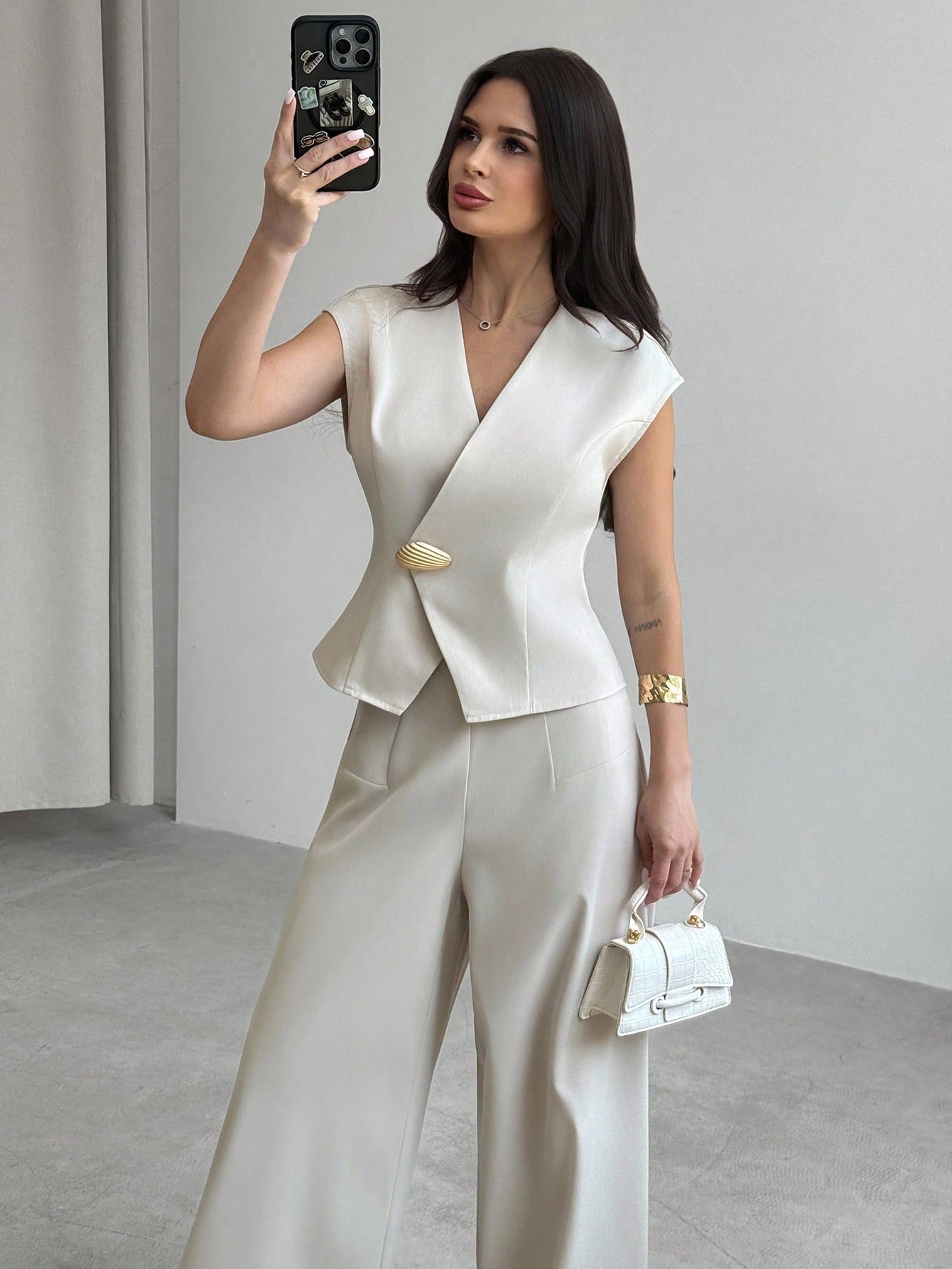 SHEIN Firerie Women Elegant Minimalist Casual Commuter