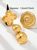 SHEIN Gold Tone Oversized Chunky Statement Rings Set