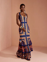 SHEIN JIAN LASALA All-Over Print Maxi Dress