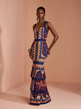 SHEIN JIAN LASALA All-Over Print Maxi Dress