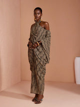 SHEIN JIAN LASALA Leopard Print Chiffon Dress