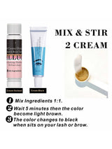 SHEIN Lash Tint Kit Brow Tint Kit Black Color, Professional Eyebrow & Eyelash Tint
