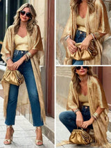 SHEIN Mesh Beach Sheer Coverup, See-Through Vacation Sun Protection Cover Up