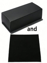 Black rectangular box and black cloth on a white background