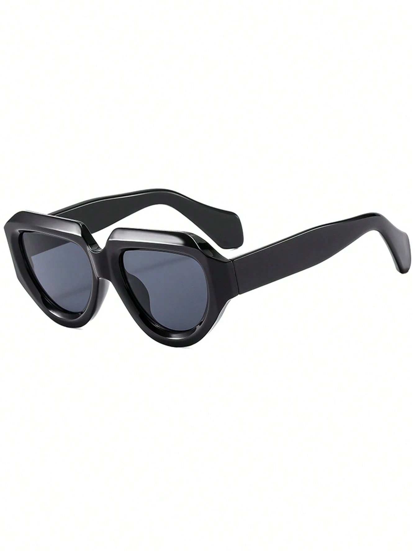 SHEIN Retro Asymmetrical Large Frame Fashion Glasses