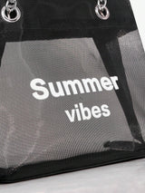 حقيبة كتف نسائية أنيقة من شى ان  مزينة بسلسلة حروف شبكية   