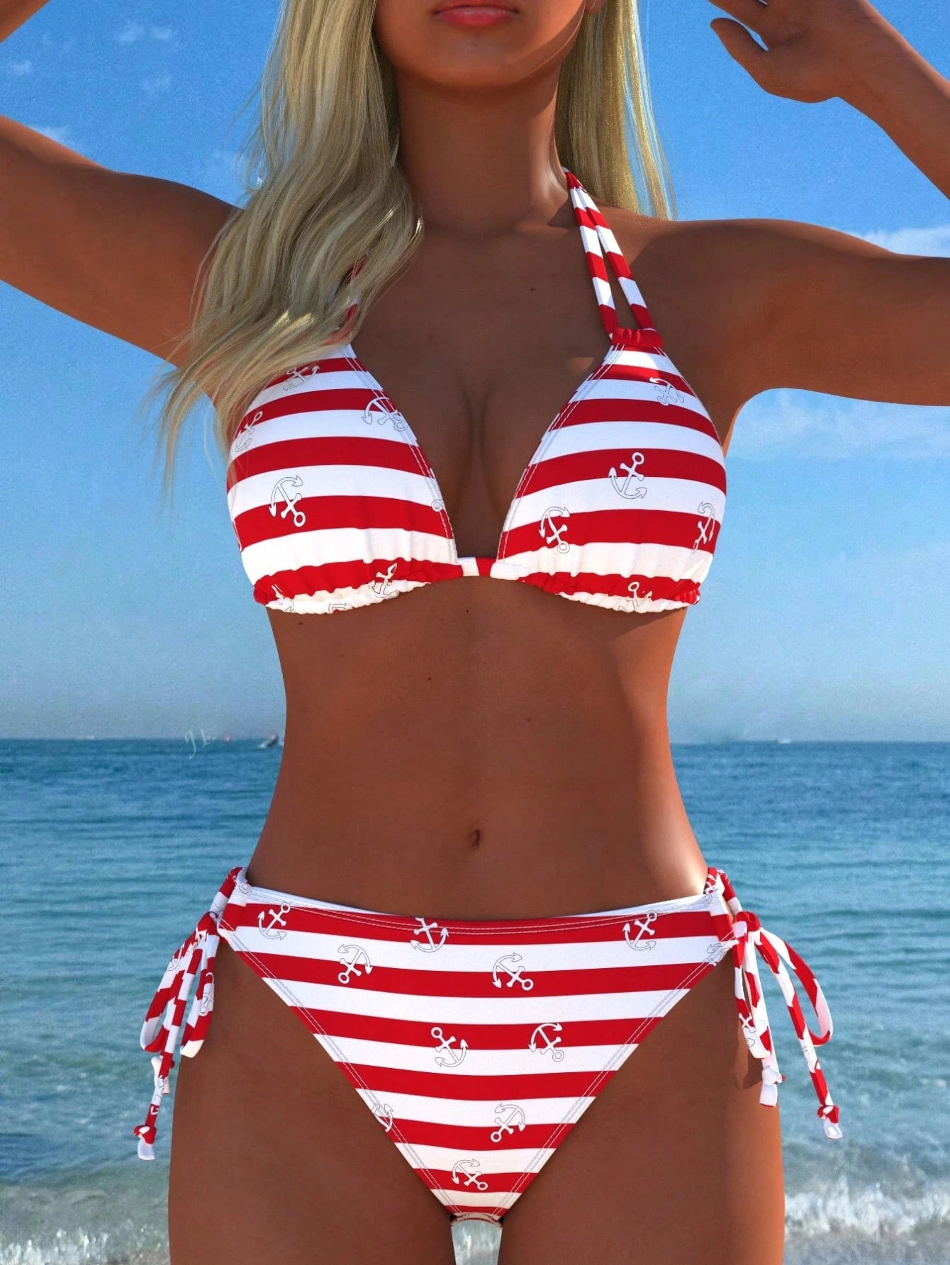SHEIN Sexy Casual Women's Halter Bikini Set