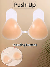SHEIN  Silicone Invisible Strapless Bras Reusable Lifting Silicone Nipple Covers
