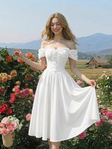 SHEIN Skyraze Women's Elegant White Dress