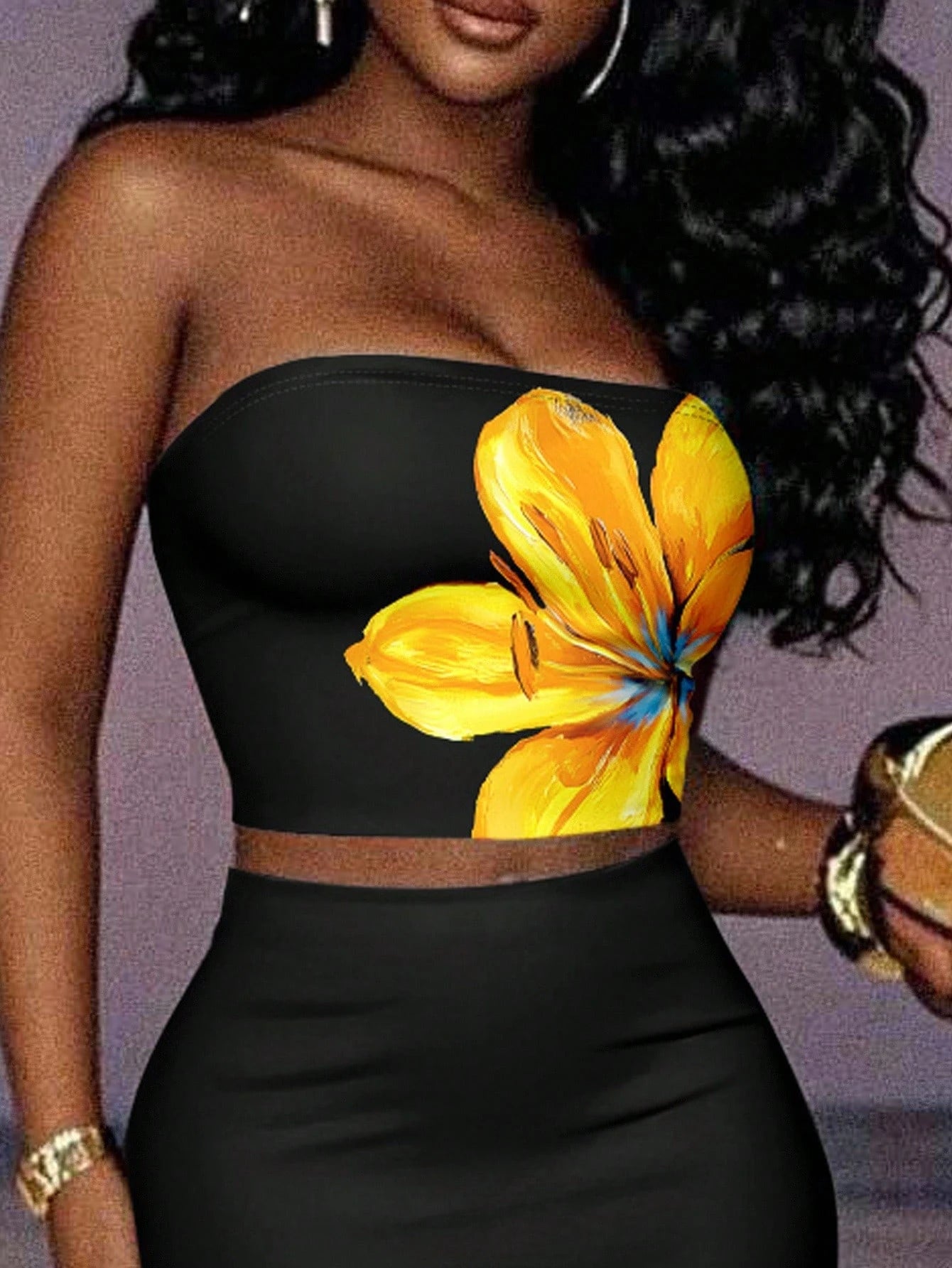 SHEIN Slaydiva 2pcs Floral Print