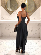 SHEIN Slaydiva Women's Elegant Solid Color Dress