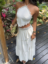 SHEIN Sunnyshic 2pcs Spring/Summer Lace Patchwork