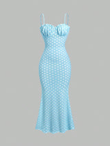 SHEIN Sweetra Black & White Polka Dot Sexy Dress
