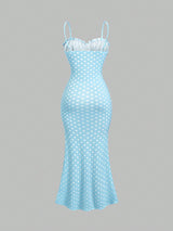 SHEIN Sweetra Black & White Polka Dot Sexy Dress