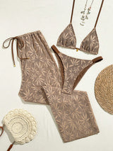 SHEIN Swim Vcay 2026 New Spring/Summer 3 PiecesWomen Swimwear Set