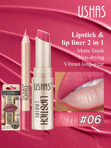 SHEIN USHAS Lipstick + Lip Liner Set
