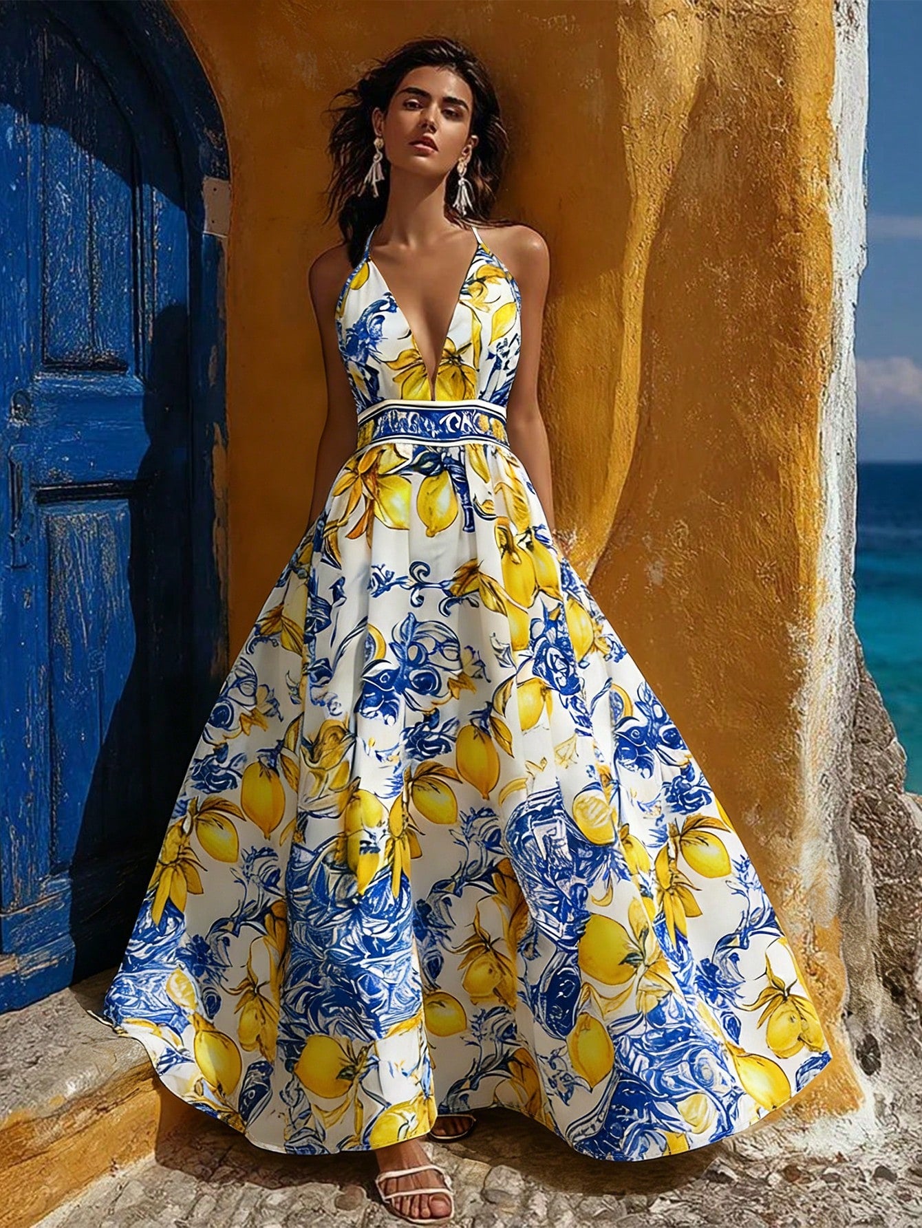 SHEIN Vacation Dress Mediterranean Style: Elegant