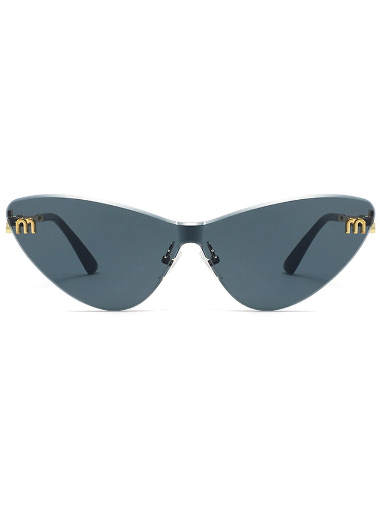 SHEIN Vintage Cat Eye Frameless Sunglasses