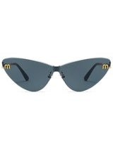 SHEIN Vintage Cat Eye Frameless Sunglasses