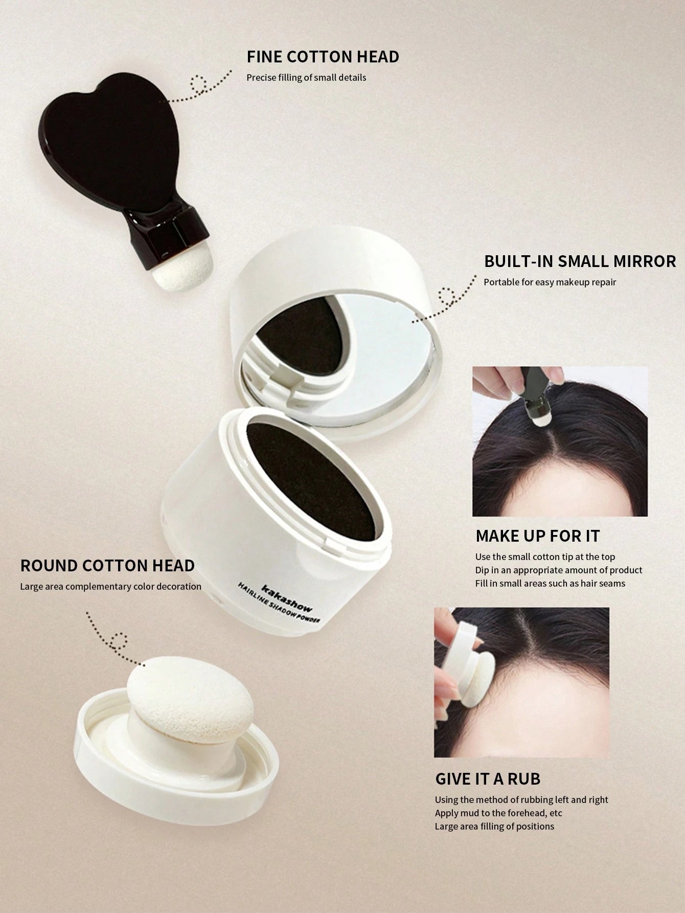 SHEIN kakashow Waterproof Hair Shadow & Contouring Powder 