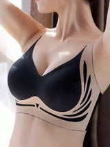 Seamless Ice Silk Front Closure Wire-Free Lift-Up Sports Bra
