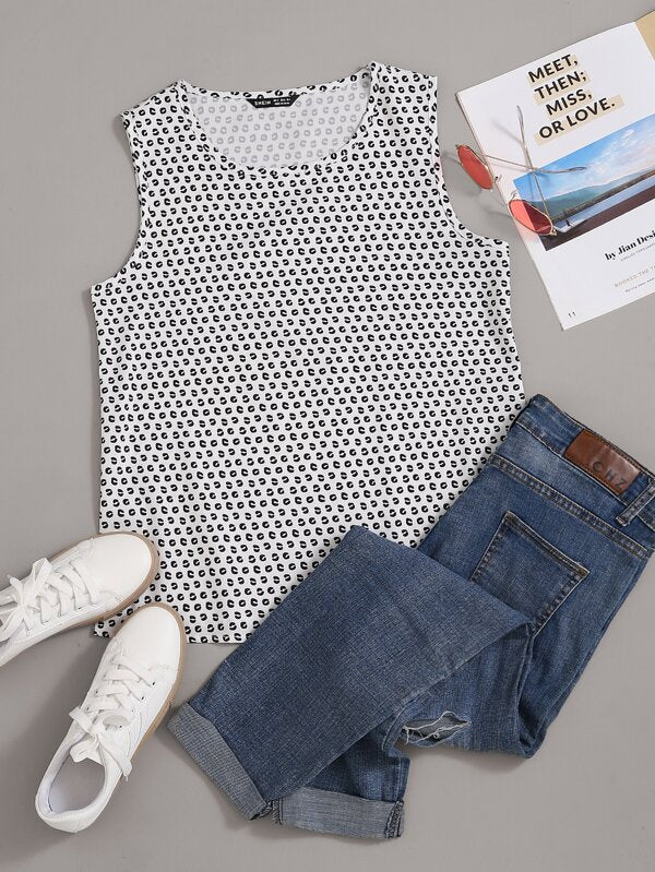 Shein All Over Print Tank Top