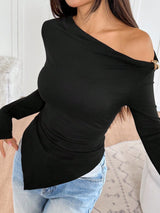 StreetHx Tops Stylish And Elegant Off-Shoulder