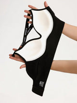 Studio SHEIN Sport Letter Back Open Seamless Sports Bra