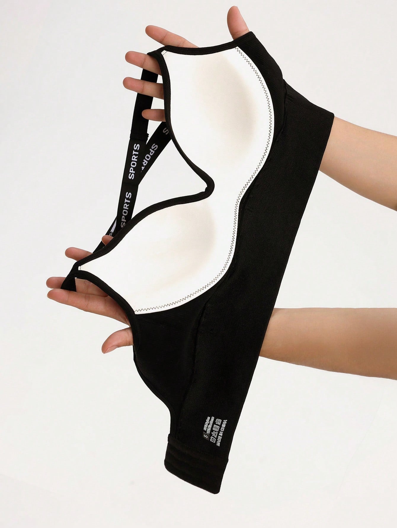 Studio SHEIN Sport Letter Back Open Seamless Sports Bra