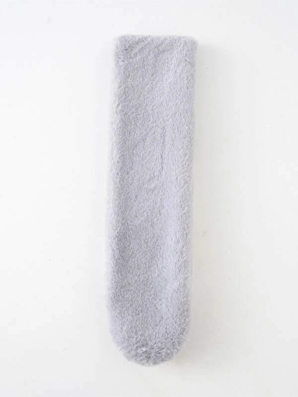 Toddler Kids Solid Fluffy Scarf