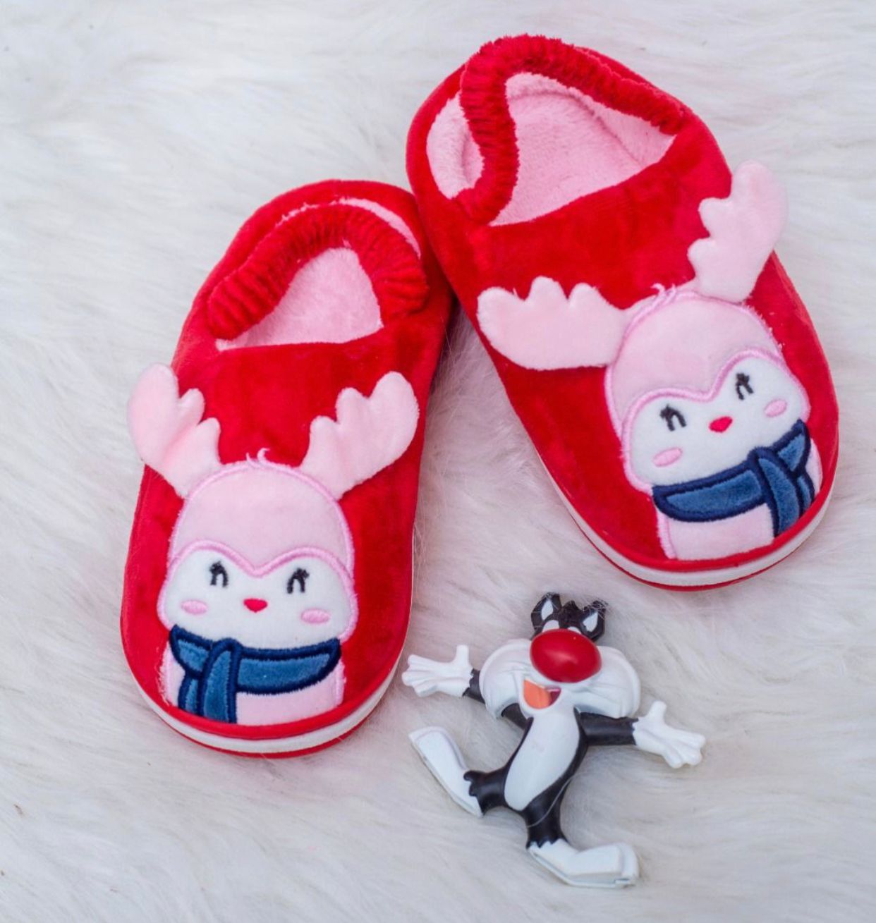 Deer fluffy slippers kids