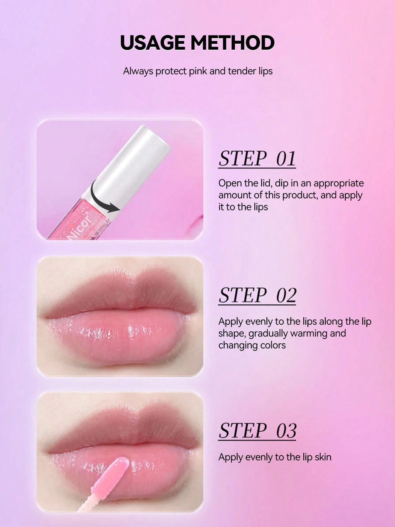 SHEIN Valentine's Day Gift Moisturizing Lip Essence Oil Mirror Lip Gloss