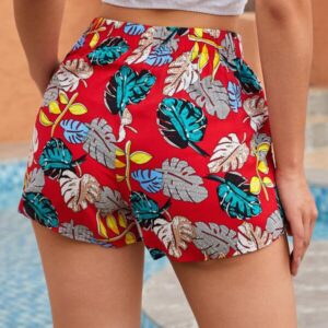 Alternative view of SHEIN Tie Front Tropical Print Shorts