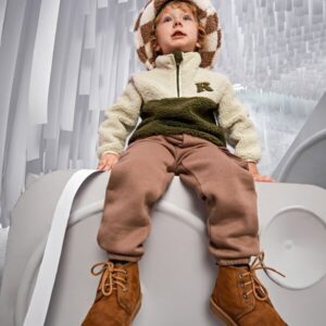 Alternative view of SHEIN Toddler Boys Letter Embroidery Zip Front Sweatshirt