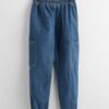 SHEIN Toddler Boys Pocket Patched Tapered Jeans