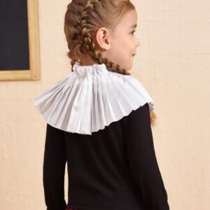 Alternative view of Shein Toddler Girls Mock Neck Pleated Ruffle Tee