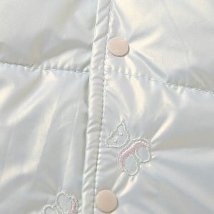 Alternative view of SHEIN  Toddler Girls Bear Embroidery Zip Up Down Coat