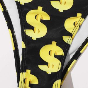 Alternative view of Shein  Dollar Print High Waisted Bikini SwimsuitL4C