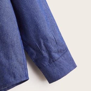 Alternative view of SHEIN Boys Letter Patched Detail Pocket Front Shirt