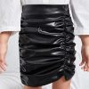 SHEIN Girls Ruched Patent Skirt
