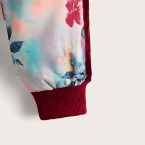 Alternative view of SHEIN Toddler Girls Floral Contrast Panel Sweatpants