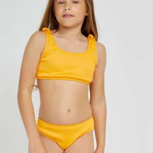 SHEIN BASICS Girls Knot Bikini Swimsuit