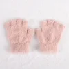 SHEIN Toddler Kids Solid Fingerless Gloves